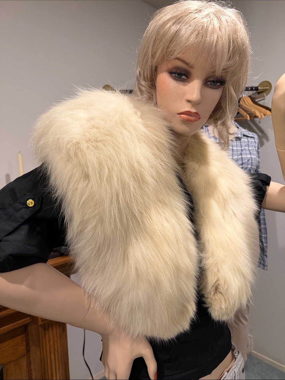 Vintage Luxe real Fur Stole Collar Wrap - Hollywood Glam - stunning